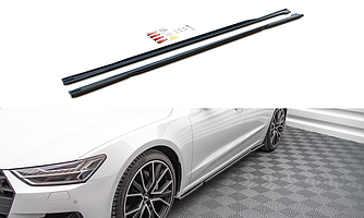 Пороги Audi A7 C8 (2018+) тюнінг обвіс спідниця елерон