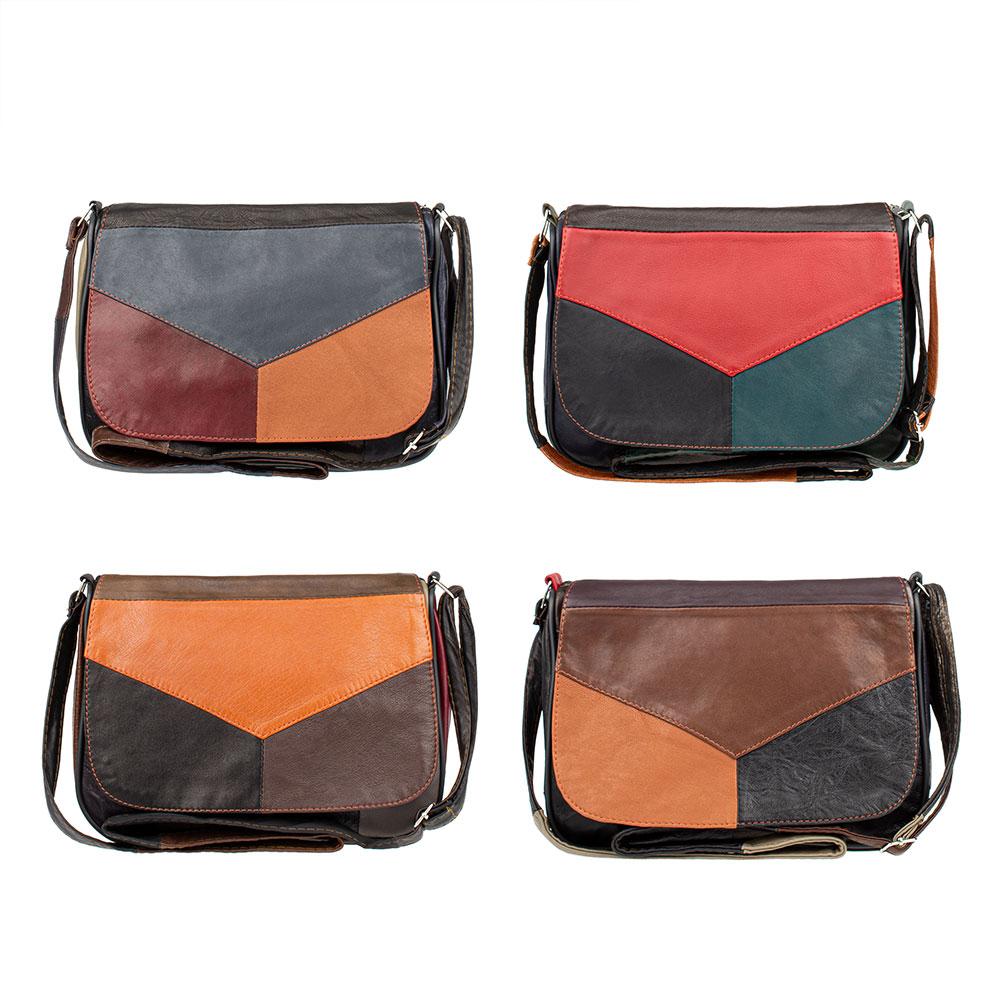 Жіноча шкіряна сумка через плече LT 5616 mix в асортименті (fb)