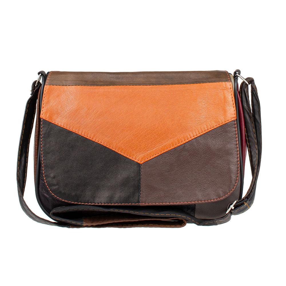 Жіноча шкіряна сумка через плече LT 5616 mix в асортименті