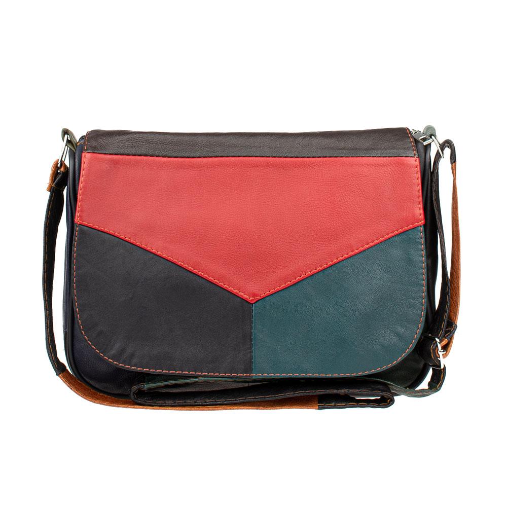 Жіноча шкіряна сумка через плече LT 5616 mix в асортименті