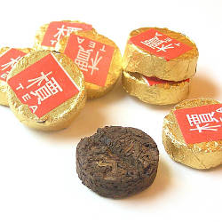 Пресований Пуер витриманий ШУ "Медальйон" 6 г Premium Османтус