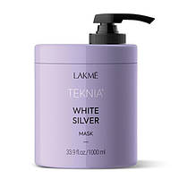 Тонирующая маска для нейтрализации желтого оттенка Lakme Teknia White Silver Mask 1л.