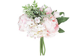 Декоративний букет півоній і гортензії 38 см