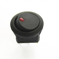 Переключатель, Кнопка Круглая KCD1-5-101EN (12V, 16A) 3 контактов с подсветкой