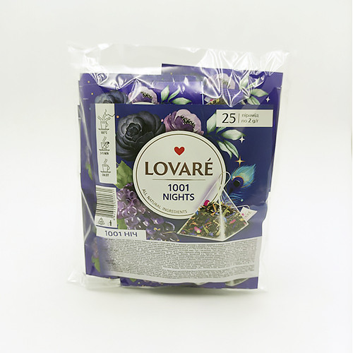 Чай Lovare " 1001 ніч" Піраміда 25*2g, фото 1
