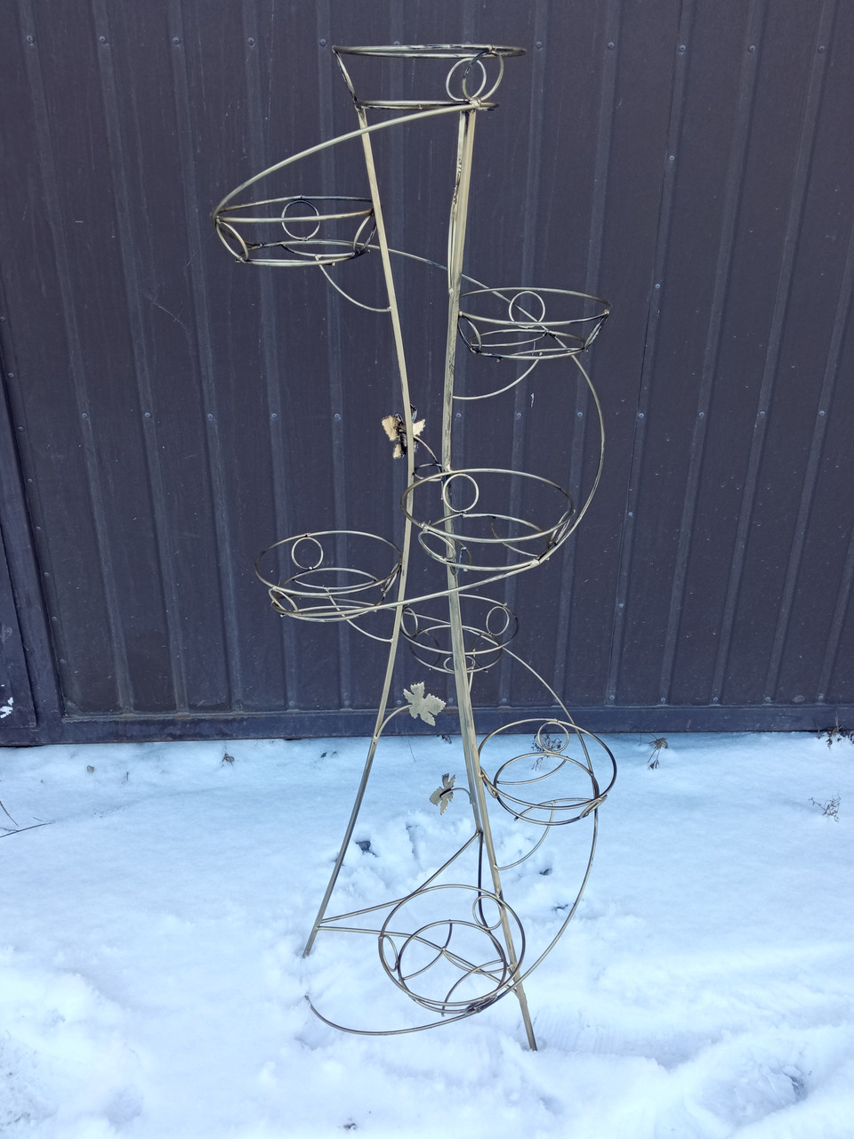 Підставка кована для квітів "Спіраль" на 8 вазонів