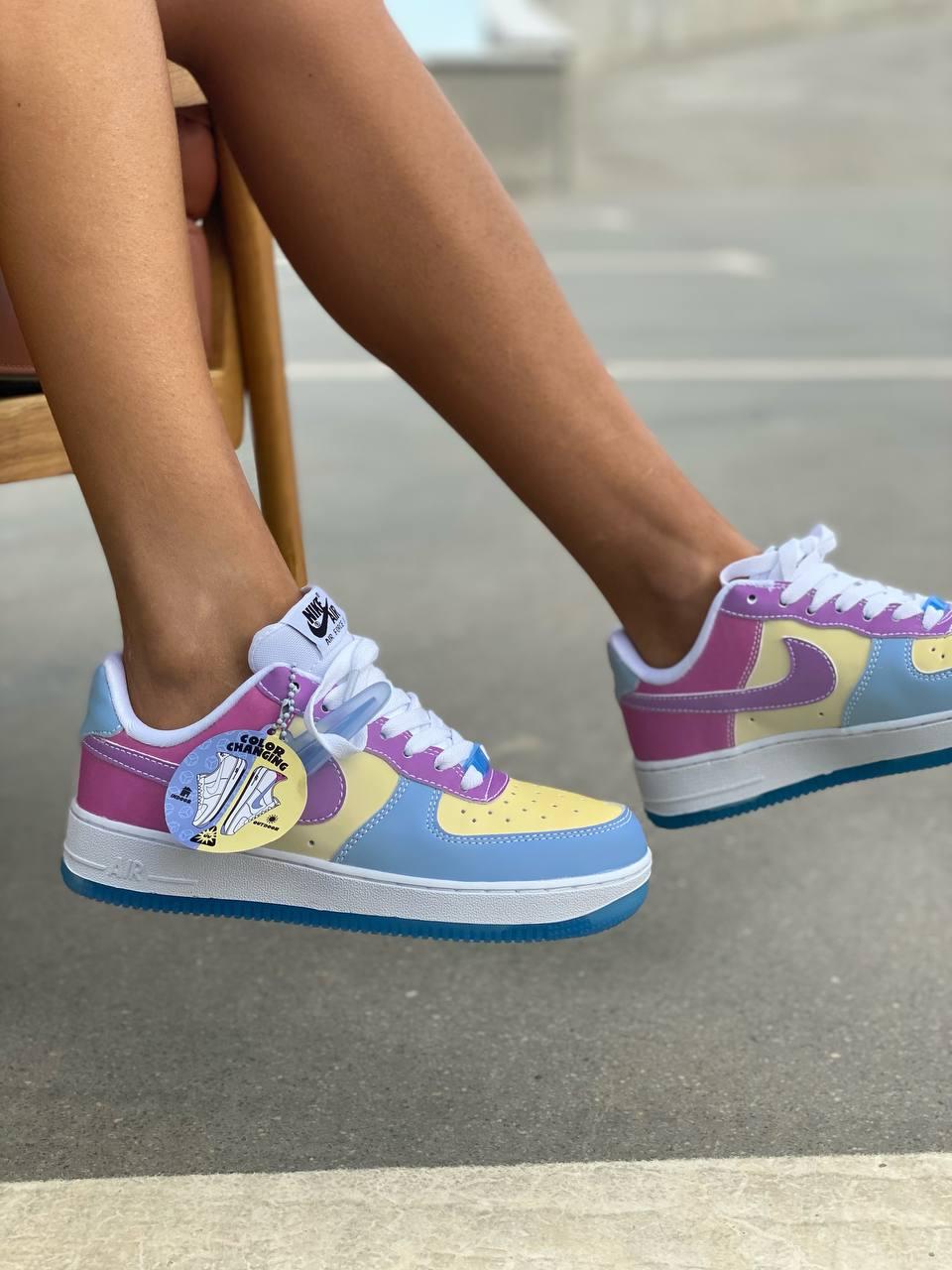 Жіночі кросівки Nike Air Force 1 Color changing low 🌈 Найк Аір Форс 1 Змінюють колір Хамелеон