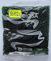 Бісер 10/0, No 50620 темно-зелений (пач.50 грамів)