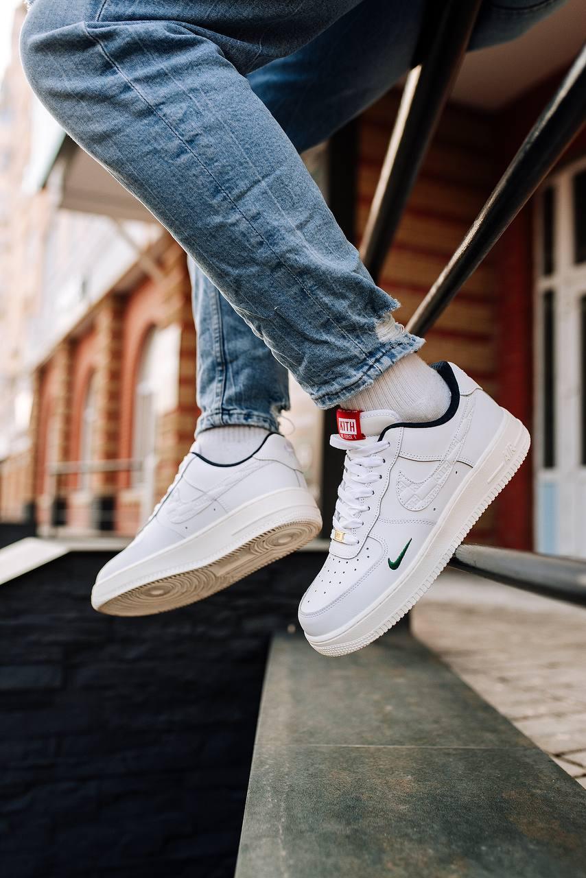 Чоловічі / жіночі кросівки Nike Air Force 1 low Kith | Найк Аір Форс 1 Білі