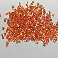 Бісер японський круглий ( упаковка 5 грам) MATSUNO Японія 11/0 RR,  № 536, помаранчевий прозорий перламутровий