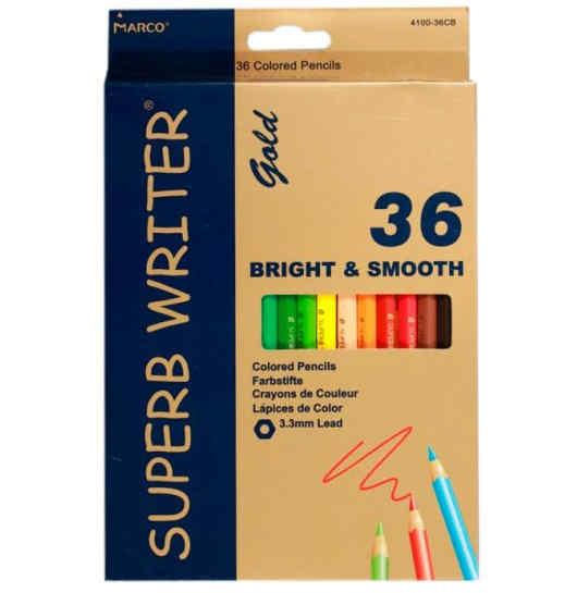 Олівці кольорові Marco Superb Writer Gold 36 кольорів