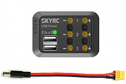 Розподілювач живлення для зарядних пристроїв SkyRC SK-600114-02 з USB 5V 2.1 вхід 6-18V (DC MALE) для БП amc