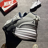 Чоловічі кросівки Nike Air Monarch IV White Blue, білі шкіряні кросівки найк аір монарх 4 аїр, фото 3