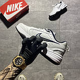 Чоловічі кросівки Nike Air Monarch IV White Blue, білі шкіряні кросівки найк аір монарх 4 аїр, фото 6