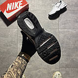 Чоловічі кросівки Nike Air Monarch IV White Blue, білі шкіряні кросівки найк аір монарх 4 аїр, фото 7