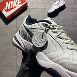 Чоловічі кросівки Nike Air Monarch IV White Blue, білі шкіряні кросівки найк аір монарх 4 аїр, фото 8