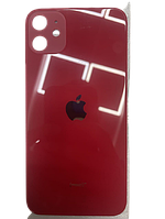 Задняя крышка iPhone 11 красная с маленькими отверстиями под окна камер оригинал