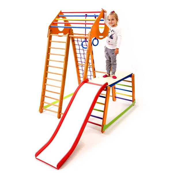 Дитячий спортивний комплекс для будинку BambinoWood Plus 1-1 170 см висоти