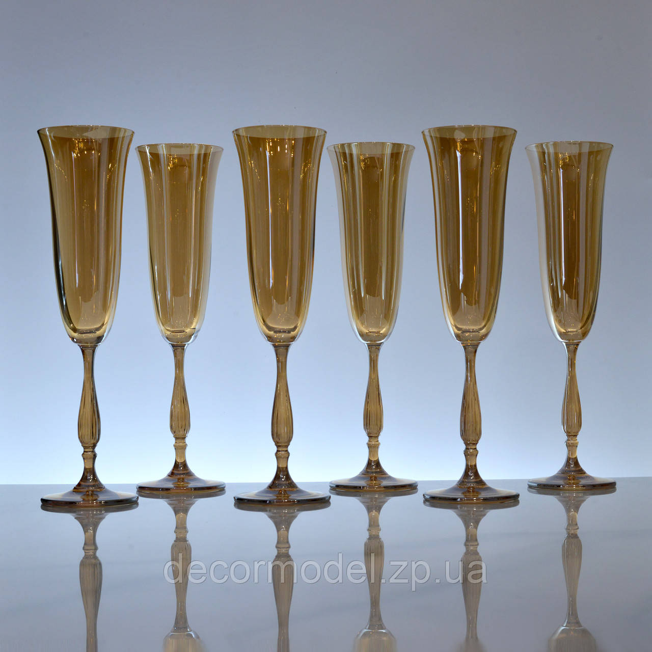 Набор бокалов для шампанского Bohemia Fregata (Antic) 190 мл коричневый 1SF58_190 - фото 3 - id-p1119576008