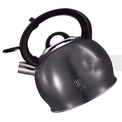Чайник зі свистком 3,0 л Berlinger Haus Metallic Line Carbon Pro, фото 1