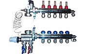 Коллектор для теплого пола в сборе FIV EMMETI (Италия) 8 выходов