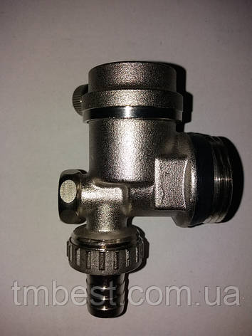 Автоматичний спускник повітря кутовий з краном Gross 1", фото 3