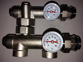 Змішувальний вузол для теплої підлоги GROSS нижнє підключення 1"