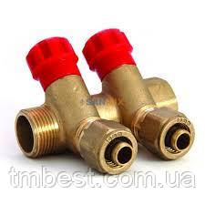 Колектор вентельный Gross 857A 3/4х16 на 2 контури