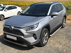 Бокові пороги Tayga Grey (2 шт., алюміній) для Toyota Rav 4 2019-2024