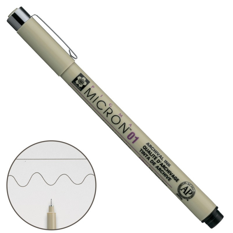 Лінер чорний Sakura PIGMA Micron 0,25 мм XSDK01#49, 306363, фото 1