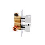 Душевая система универсальная Qtap Aquarius термостатическая скрытого монтажа на два потребителя QTAQA65T103NGC Chrome, фото 4