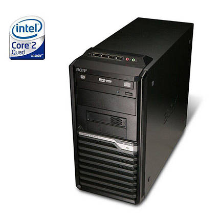 ПК Acer Veriton M480G Tower / Intel Core 2 Quad Q8200 (4 ядра по 2.3 GHz) / 4 GB DDR3 / 160 GB HDD / Intel GMA, фото 1
