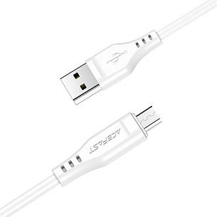 Кабель для зарядки телефона/ смартфона ACEFAST C3-09 USB - Micro USB 2.4 A 1.2 м Білий, фото 1