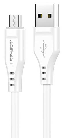 Кабель для зарядки телефона/ смартфона ACEFAST C3-09 USB - Micro USB 2.4 A 1.2 м Білий, фото 3