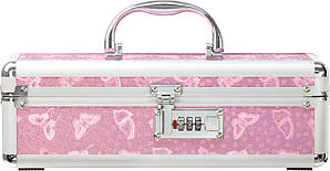 Кейс для зберігання секс-іграшок Powerbullet - Lockable Vibrator Case Pink з кодовим замком
