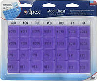 Apex, MediChest, Органайзер для витаминов и лекарств фиолетового цвета