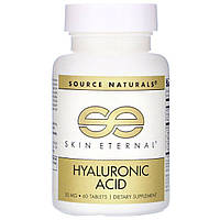 Гіалуронова Кислота 50мг, Source Naturals, Skin Eternal, 60 таблеток