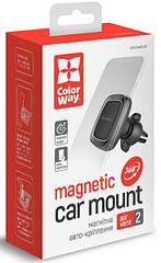 Автотримач для смартфону Colorway магнітний Air Vent-2 (360° rotation) Gray (код 125965)