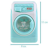 Іграшкова пральна машина RESTEQ (світло, звук) 8х11 см. Іграшка пральна машина. Міні пральна машина для дітей, фото 2