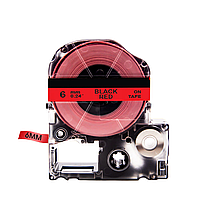 Картридж с лентой для принтера Epson LabelWorks LK2RBP 6 мм 8 м Черный/Красный