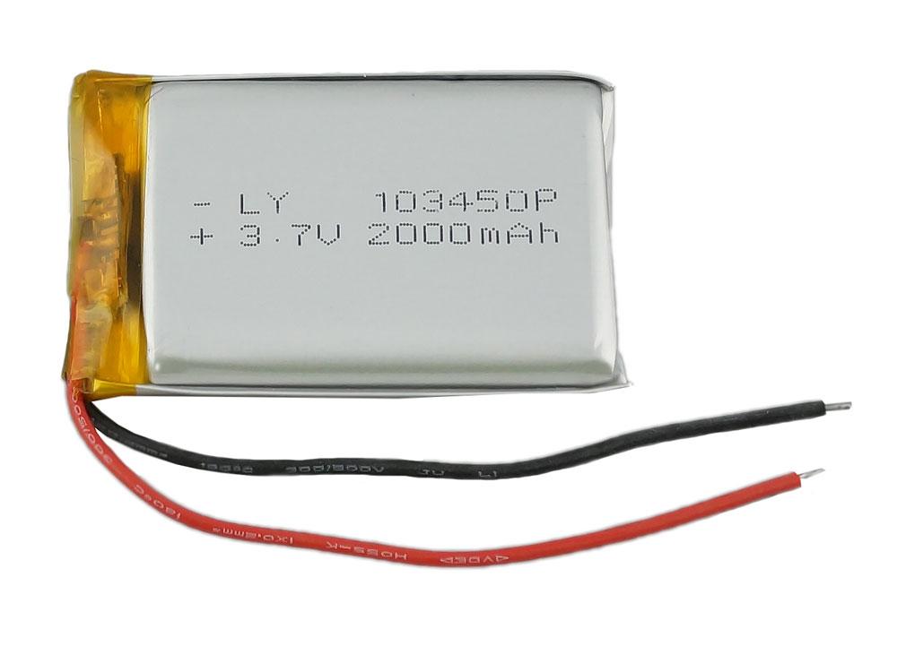 Акумулятор 2000 mAh 3.7v 103450 літій-полімерний (Li-Pol) для динаміків, колонок, навігаторів