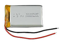 Акумулятор 2000 mAh 3.7v 103450 літій-полімерний (Li-Pol) для динаміків, колонок, навігаторів