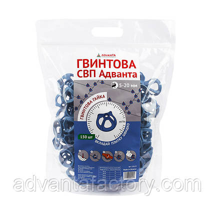 Гвинтова СВП Адванта гайка, 150 шт, фото 1