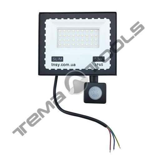 Прожектор світлодіодний LED 30W ULTRA Slim 220V 2500Lm 6500K IP65 з датчиком руху