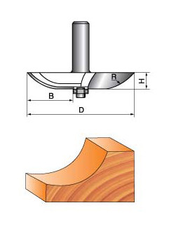 Фреза по дереву ГЛОБУС 3001 D73 d8 фігірейна горизонтальна