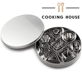 Набір міні металевих формочок для печива різної форми Cooking House  - 24 шт
