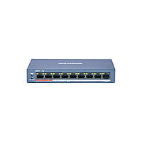 8-портовый неуправляемый POE коммутатор Hikvision DS-3E0109P-E (C)