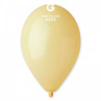 Повітряні кулі 10" (25 см) 43 Жовтий дитячий пастель В упак: 100шт. ТМ "Gemar" Італія