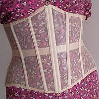 Корсет на 16 косточках с прозрачными вставками утягивающий 5119 для женщин 48-50 размера