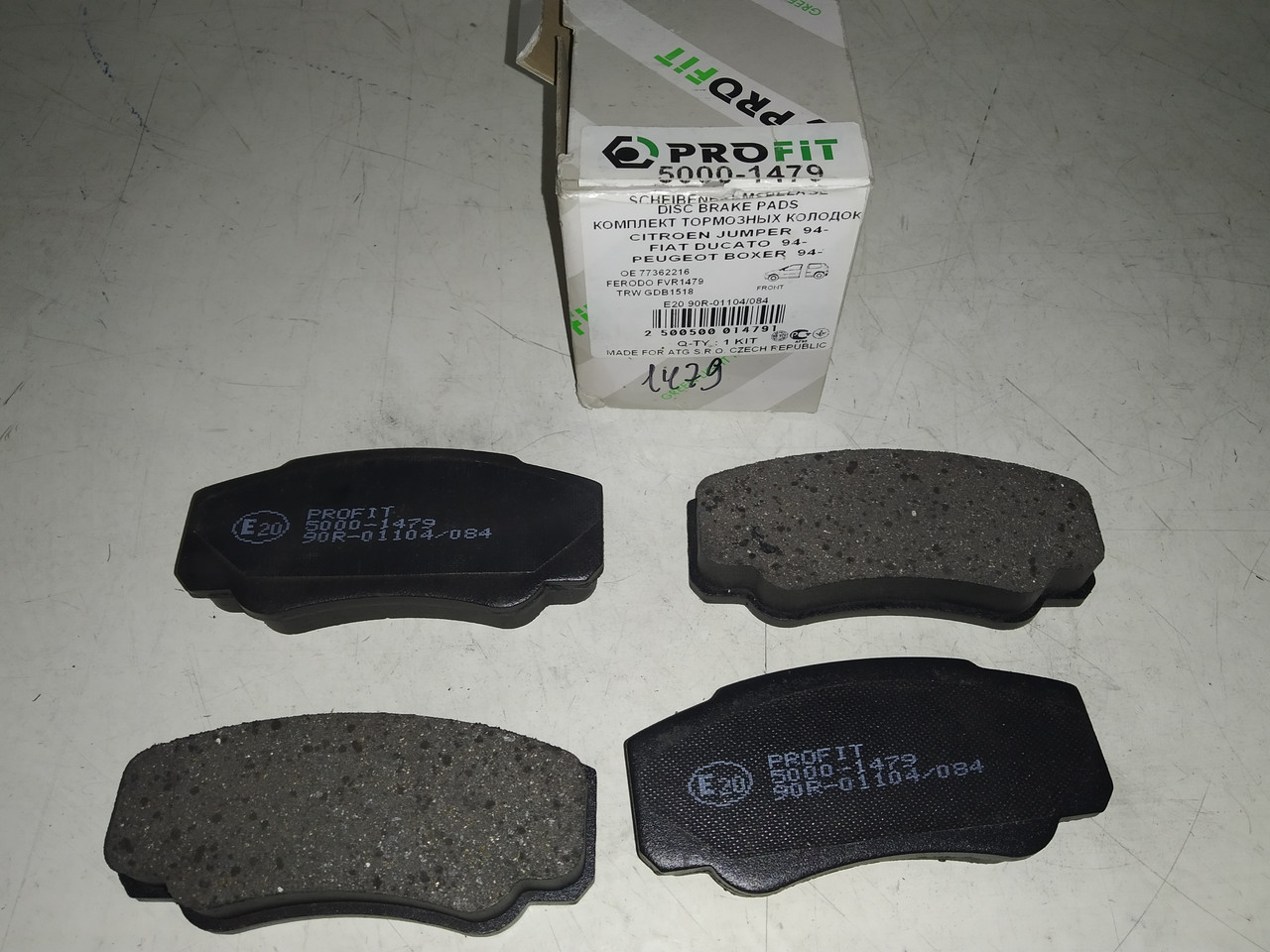 PROFIT Колодки гальмівні передні CITROEN JUMPER 94-, FIAT DUCATO 94-, PEUGEOT BOXER 94-, фото 1